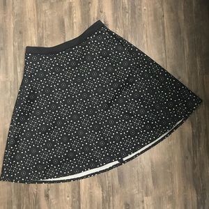 Catherine Malandrino Floral Cutout Black Skirt